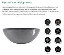 Ecopots Kunststoff-Topf Vienna, oval