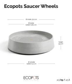 Ecopots Kunststoff-Untersetzer Oslo, rund, mit Rollen