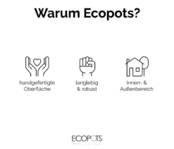 Ecopots Kunststoff-Untersetzer Bruges, rechteckig
