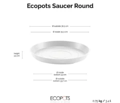Ecopots Kunststoff-Untersetzer, rund