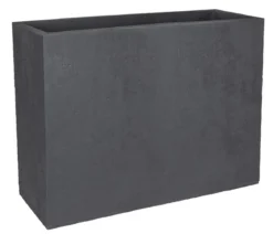 EDA Kunststoff-Blumenkasten Basalt Loft L, rechteckig, anthrazit, ca. B78,5/H60/T29,5 cm