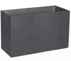 EDA Kunststoff-Blumenkasten Basalt, rechteckig, anthrazit, ca. B99,5/H60/T39,5 cm