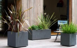 EDA Kunststoff-Kasten Basalt, anthrazit, rechteckig, ca. B99,5/H43,5/T39,5 cm