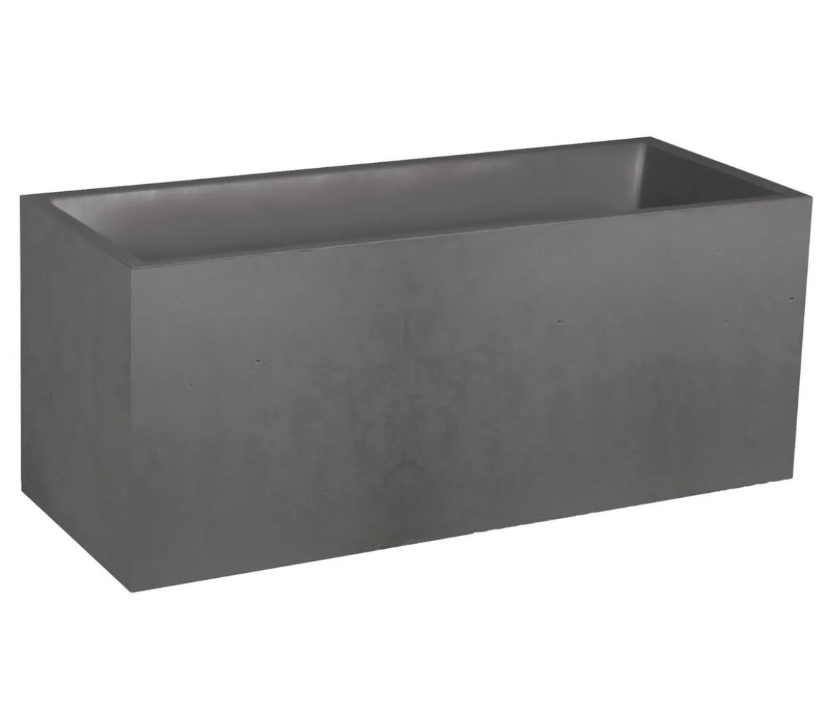 EDA Kunststoff-Kasten Basalt, anthrazit, rechteckig, ca. B99,5/H43,5/T39,5 cm