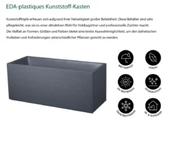 EDA Kunststoff-Kasten Graphit, anthrazit, ca. B99,5/H43,5/T39,5 cm