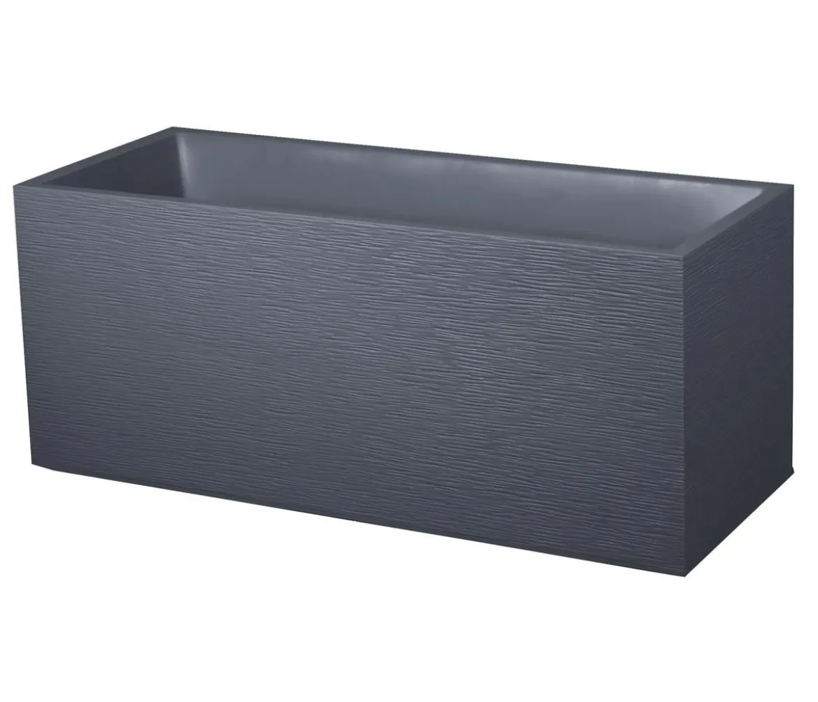 EDA Kunststoff-Kasten Graphit, anthrazit, ca. B99,5/H43,5/T39,5 cm