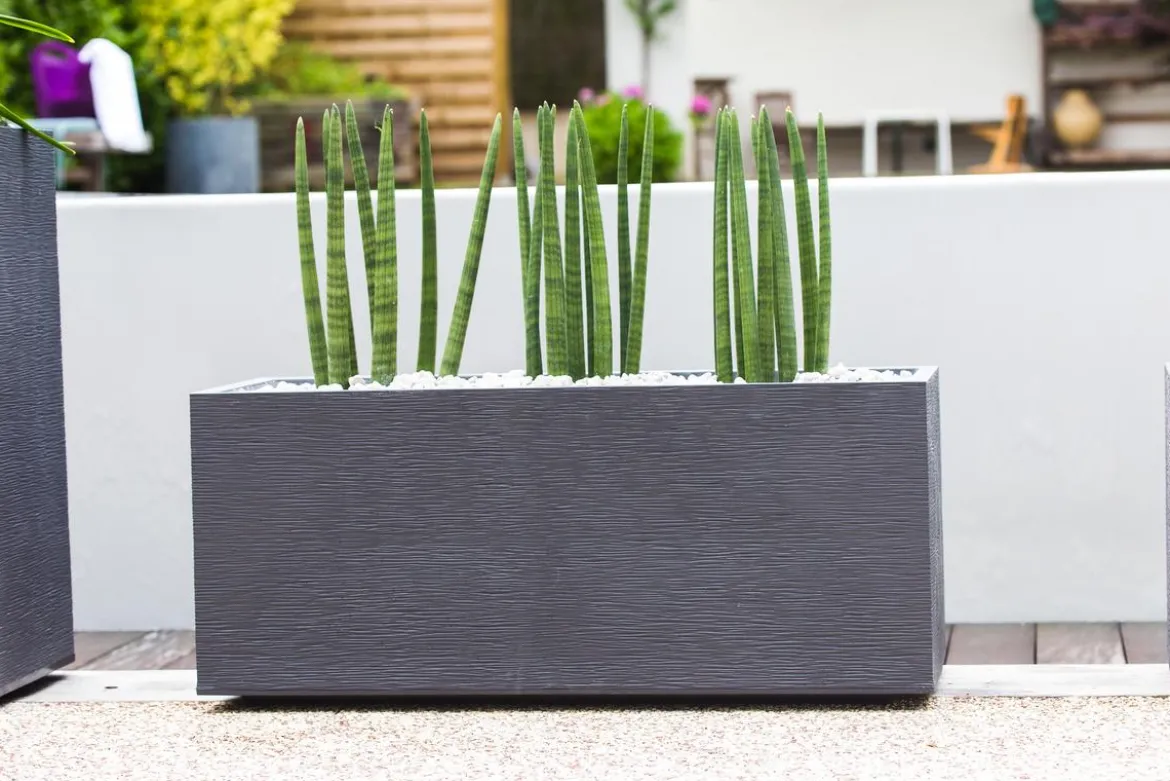 EDA Kunststoff-Kasten Graphit, anthrazit, ca. B99,5/H43,5/T39,5 cm