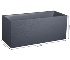 EDA Kunststoff-Kasten Graphit, anthrazit, ca. B99,5/H43,5/T39,5 cm