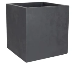 EDA Kunststoff-Pflanztopf Basalt Up, quadratisch, anthrazit