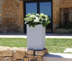 EDA Kunststoff-Topf Basalt Up, quadratisch, ca. B30/H50/T30 cm