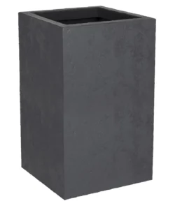 EDA Kunststoff-Topf Basalt Up, quadratisch, ca. B30/H50/T30 cm