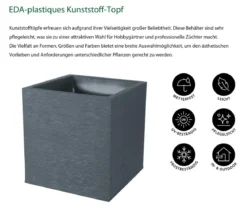 EDA Kunststoff-Topf Graphit, gerillt