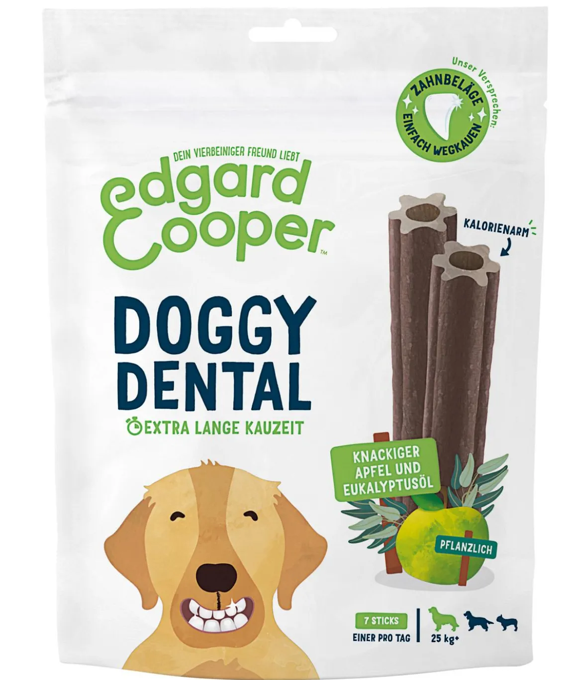 Edgard & Cooper Hundesnack Doggy Dental, Apfel & Eukalyptusöl, 8 x 105 g