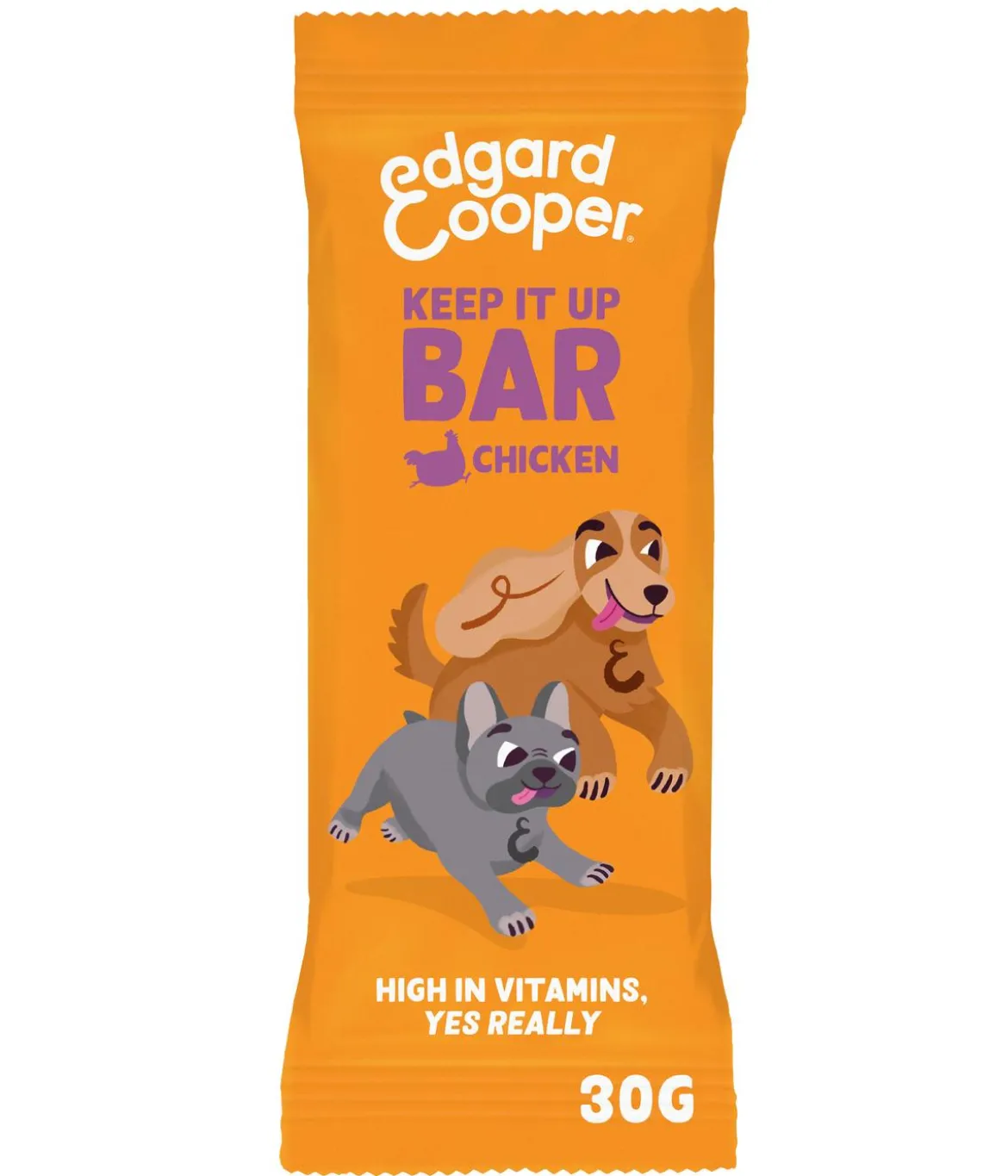 Edgard & Cooper Hundesnack Keep It Up Bar, Huhn, 24 x 30 g