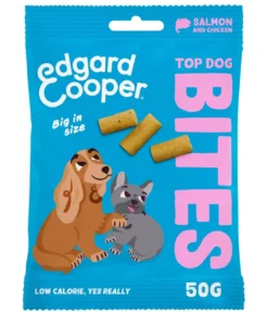 Edgard & Cooper Hundesnack Top Dog Bites, Big, Lachs & Huhn, 15 x 50 g