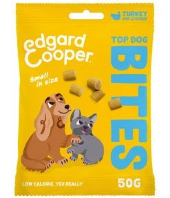 Edgard & Cooper Hundesnack Top Dog Bites, Small, Truthahn & Huhn, 15 x 50 g