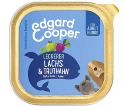 Edgard & Cooper Nassfutter für Hunde, Leckerer Lachs & Truthahn Adult, 11 x 150 g