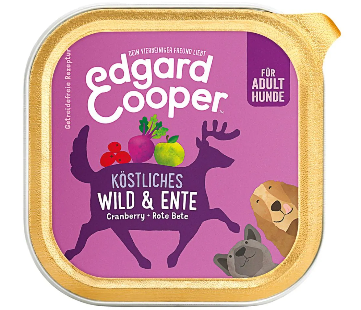 Edgard & Cooper Nassfutter für Hunde, Köstliches Wild & Ente Adult, 11 x 150 g