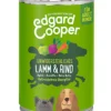 Edgard & Cooper Nassfutter für Hunde, Unwiderstehliches Lamm & Rind Adult, 6 x 400 g