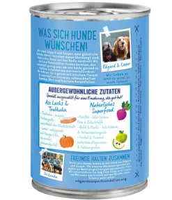 Edgard & Cooper Nassfutter für Hunde, Delikater ASC Lachs & Truthahn Adult, 6 x 400 g