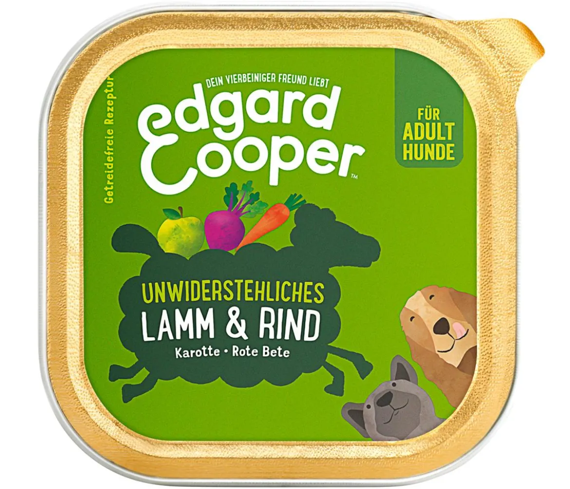 Edgard & Cooper Nassfutter für Hunde, Unwiderstehliches Lamm & Rind Adult, 11 x 150 g