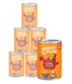 Edgard & Cooper Nassfutter für Hunde, Saftiges Huhn & Truthahn Adult, 6 x 400 g