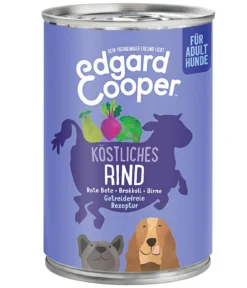 Edgard & Cooper Nassfutter für Hunde, Köstliches Rind Adult, 6 x 400 g