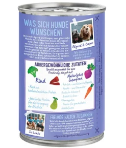 Edgard & Cooper Nassfutter für Hunde, Köstliches Rind Adult, 6 x 400 g