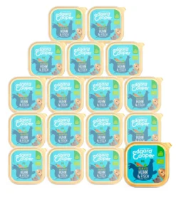 Edgard & Cooper Nassfutter für Hunde, Delikates Huhn & Fisch, Junior, Bio, 17 x 100 g