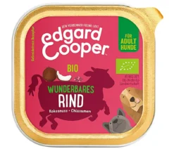 Edgard & Cooper Nassfutter für Hunde, Wunderbares Rind Adult, Bio, 17 x 100 g