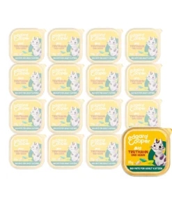 Edgard & Cooper Nassfutter für Katzen Bio Truthahn & Huhn Paté Adult, 16 x 85 g