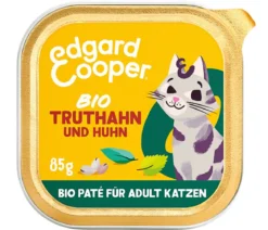 Edgard & Cooper Nassfutter für Katzen Bio Truthahn & Huhn Paté Adult, 16 x 85 g
