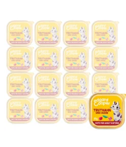 Edgard & Cooper Nassfutter für Katzen Freilauftruthahn & Freilaufhuhn Paté Adult, 16 x 85 g