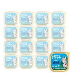 Edgard & Cooper Nassfutter für Katzen Bio Lachs & Hund Paté Adult, 16 x 85 g