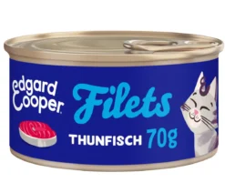 Edgard & Cooper Nassfutter für Katzen Wildfang-Thunfisch Filets, 24 x 70 g