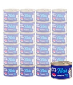 Edgard & Cooper Nassfutter für Katzen Wildfang-Thunfisch Filets, 24 x 70 g