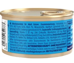 Edgard & Cooper Nassfutter für Katzen Pazifischer Lachs & Freilaufhuhn Stückchen in Soße Adult, 18 x 85 g