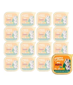 Edgard & Cooper Nassfutter für Katzen Bio Huhn & Rind Paté Adult, 16 x 85 g
