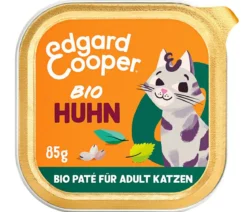 Edgard & Cooper Nassfutter für Katzen Bio Huhn & Rind Paté Adult, 16 x 85 g
