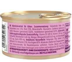 Edgard & Cooper Nassfutter für Katzen Freilaufente & Freilaufhuhn Stückchen in Soße, Kitten, 18 x 85 g