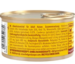 Edgard & Cooper Nassfutter für Katzen Freilauftruthahn & Freilaufhuhn Stückchen in Soße Adult, 18 x 85 g