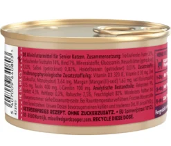 Edgard & Cooper Nassfutter für Katzen Freilauftruthahn & Freilaufhuhn Stückchen in Soße, Senior, 18 x 85 g