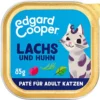Edgard & Cooper Nassfutter für Katzen MSC-Lachs & Freilaufhuhn Paté Adult, 16 x 85 g