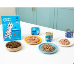 Edgard & Cooper Nassfutter für Katzen MSC-Lachs & Freilaufhuhn Paté Adult, 16 x 85 g