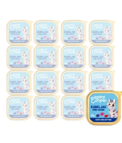 Edgard & Cooper Nassfutter für Katzen MSC-Kabeljau & Freilaufhuhn Paté, Kitten, 16 x 85 g