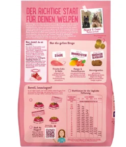 Edgard & Cooper Tockenfutter für Hunde, Fabelhafte Freilaufente, & -Huhn, Welpen