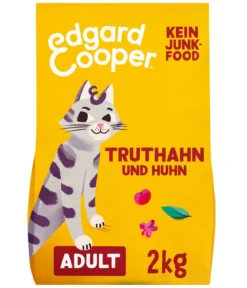 Edgard & Cooper Trockenfutter für Katzen Frischer Freilandtruthahn & Freilandhuhn Adult, 2 kg