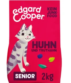 Edgard & Cooper Trockenfutter für Katzen Frisches Freilandhuhn & Freilandtruthahn, Senior, 2 kg