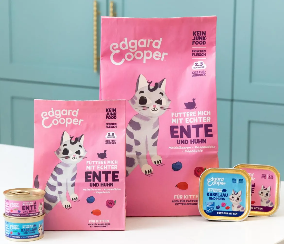 Edgard & Cooper Trockenfutter für Katzen Frische Freilaufente & Freilandhuhn, Kitten, 2 kg