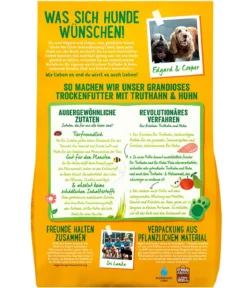 Edgard & Cooper Trockenfutter für Hunde, Bio, Grandioser Freiland-Truthahn & -Huhn Adult